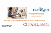 Búsqueda bibliográfica en las bases de datos PubMed y CINAHL