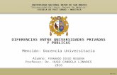 Diferencias entre universidades publicas y privadas