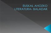 Ahozko euskal literarura -Baladak