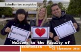 Bienvenida a la Facultad de Económicas para estudiantes acogidos - Septiembre 2016