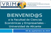 Bienvenida a la Facultad de Ciencias Económicas y Empresariales de la Universidad de Alicante - 2015/16
