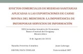 Efectos Comerciales de las medidas sanitarias aplicadas a las exportaciones de carne del Mercosur
