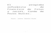 El programa reformista de Francisco de Frías y Jacott, Conde de Pozos Dulces.