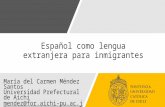 Español como lengua extranjera. ELE para inmigrantes