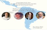 Aportes de autores a las políticas comunicacionales en Venezuela y América Latina.