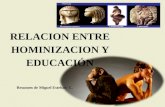 Relacion entre hominizacion y educación