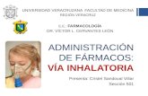 Administración de fármacos: vía inhalatoria