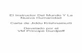 El instructor del mundo y la nueva humanidad carta de jiddu krishnamurti develado por vm príncipe gurdjieff