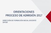 Orientaciones admision 2017