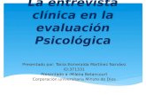 La entrevista clínica en la evaluación psicológica