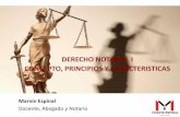 Derecho Notarial,  Principios y Caracteristicas