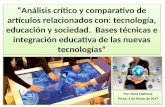 Análisis sobre diversos artículos relacionados con la nuevas tecnologías en el campo educacional