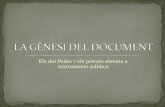 La gènesi del document