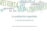 La Población Española: fuentes demográficas