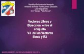 VECTORES LIBRES Y BIYECCION ENTRE EL CONJUNTO V3 DE LOS VECTORES LIBRES R3