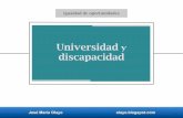 Las políticas sobre discapacidad en el sistema universitario español.