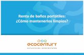 Ecocentury | Renta de baños portátiles: ¿Cómo mantenerlos limpios?