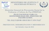 Plan Nacional para la Sostenibilidad del Proceso de Pacificación: “El Salvador seguro y en paz”