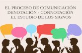 El Proceso de Comunicación / Denotación - Connotación / El Estudio de los Signos.