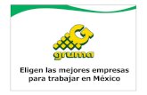 Eligen a Gruma México entre las mejores empresas para trabajar