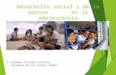 Desarrollo social y de la personalidad en la adolescencia.