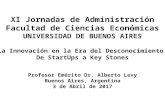 Xi Jornadas de Administración, Facultad de Ciencias Económicas, UNIVERSIDAD DE BUENOS AIRES
