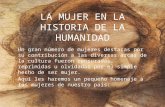 Mujeres en la historia de la humanidad.