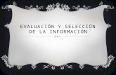 Evaluacion y seleccion de la informacion