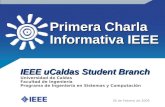 Primera Charla Informativa IEEE Universidad De Caldas