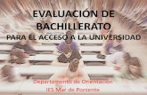 Evaluación de Bachillerato para el acceso a la Universidad