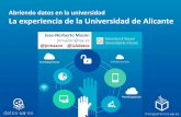 Abriendo datos en la universidad: la experiencia de la Universidad de Alicante