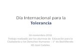Día internacional para la tolerancia 2015