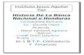 Tarea Historia de la Banca Nacional de Honduras Lineth y  Mileny