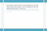 Plan institucional espacio de la practica 2016
