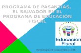 Programa de Pasantías, El Salvador en el Programa de Educación Fiscal / Ministerio de Hacienda de El Salvador