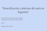 Desertificación y Deterioro del suelo en Argentina