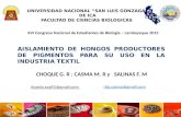 Aislamiento de Hongos Productores de Pigmentos para su uso en la Industria Textil