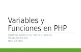 variables y funciones en php