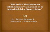 Efecto de la Dexametasona intratimpánica vs cinarizina en la intensidad del acúfeno crónico en pacientes con diabetes mellitus tipo 2