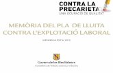 Memòria dels resultats del Pla de Lluita contra l'Explotació Laboral a Menorca 2015