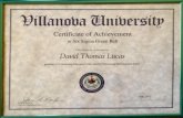 villanova certificate