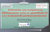 Autonomía, una competencia bidimensional entre el aprendizaje de L2 y el desarrollo profesional docente