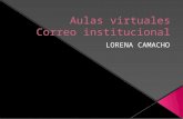 Aulas virtuales y correo institucional lorena camacho