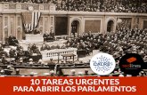 10 tareas urgentes para abrir parlamentos