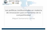Políticas institucionales para el fomento de la competitividad y la innovación en la formación superior