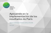 Apoyando en la implementación de los resultados de París