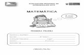 EVALUACIÓN-Matemática 3° Grado.