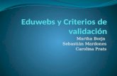 Eduwebs y criterios de validación