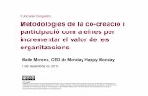 Metodologies de la co-creacio i participacio com a eines per incrementar el valor de les organitzacions. Maite Moreno