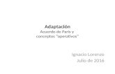 Adaptación: Acuerdo de París y conceptos “operativos"